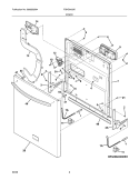DOOR Diagram and Parts List for FGHD2433KF1  Frigidaire Dishwasher