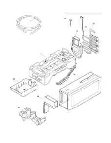 Ice Maker Diagram and Parts List for EI28BS56IBE  Electrolux Refrigerator