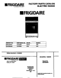 COVER Diagram and Parts List for FEF323BADF  Frigidaire Range