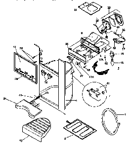 Dispenser Diagram and Parts List for 25358687890  Kenmore Refrigerator