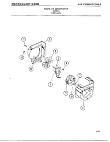 Air Conditioner Page 5 Diagram and Parts List for 5167A  Frigidaire Air Conditioner