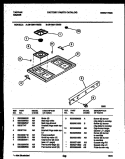 COOKTOP PARTS Diagram and Parts List for 30-3851-00-02  Tappan Range