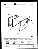 DOOR PARTS Diagram and Parts List for VE21AW5  Tappan Range