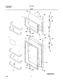 DOORS Diagram and Parts List for FRT18G4AQA  Frigidaire Refrigerator