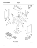 BODY Diagram and Parts List for FGF318GCA  Frigidaire Range