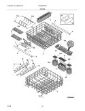 RACKS Diagram and Parts List for PLD2885RFC0  Frigidaire Dishwasher