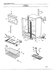 Freezer Page 6 Diagram and Parts List for 46656B-7  Frigidaire Freezer
