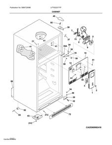 Cabinet Diagram and Parts List for LFTR2021TFF  Frigidaire Refrigerator