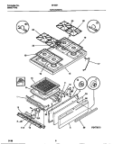 TOP / DRAWER Diagram and Parts List for 30-2251-00-10  Tappan Range