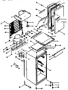 Refrigerator Cabinet Parts Diagram and Parts List for 5649933610  Kenmore Refrigerator