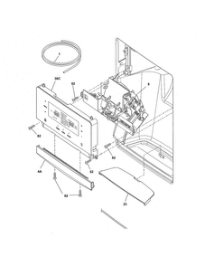 Controls/ice Dispenser Diagram and Parts List for LGHB2867PF3  Frigidaire Refrigerator
