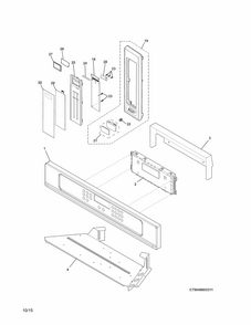 Control Panel Diagram and Parts List for 79049602313  Kenmore Microwave