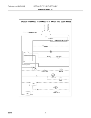 Wiring Schematic Diagram and Parts List for FFTR1821TD4  Frigidaire Refrigerator