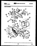 CONTROL, SEAL AND DRUM ASSEMBLY Diagram and Parts List for WL24F2WWMA  Gibson Washer