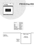 COVER Diagram and Parts List for FFEW2425LSA  Frigidaire Wall Oven