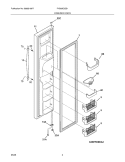 FREEZER DOOR Diagram and Parts List for PHS69EJSS1  Frigidaire Refrigerator