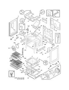 Body Diagram and Parts List for CEI30GF5GSK  Electrolux Range