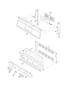 Backguard Diagram and Parts List for CGGF3032MWC  Frigidaire Range