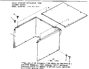 Cabinet Parts Diagram and Parts List for 5649907610  Kenmore Microwave