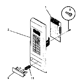 Control Panel Diagram and Parts List for SMS138T1B(941354496)  Tappan Microwave