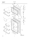 DOOR Diagram and Parts List for FRT15G4BW2  Frigidaire Refrigerator