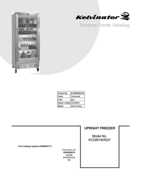 01 - COVER SHEET Diagram and Parts List for KCGM180RQYA  Frigidaire Freezer