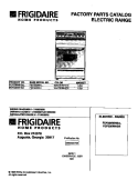 COVER Diagram and Parts List for FEF336WHSB  Frigidaire Range