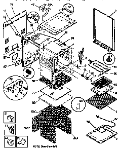 Body Diagram and Parts List for FEF367CA  Frigidaire Range
