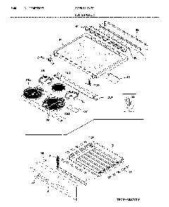 Top/drawer Diagram and Parts List for CGEH3047VFC  Frigidaire Range