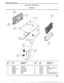 Room Air Conditioner Page 2 Diagram and Parts List for 5601A  Frigidaire Air Conditioner