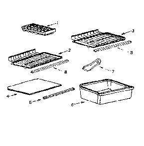 Accessories Diagram and Parts List for 5648600110  Kenmore Refrigerator