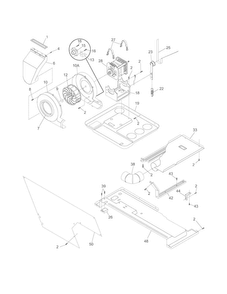 Motor/blower/belt Diagram and Parts List for 41797812700  Kenmore Washer Dryer Combo