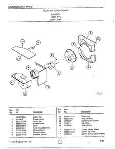 Room Air Conditioner Page 4 Diagram and Parts List for 5243000A  Frigidaire Air Conditioner