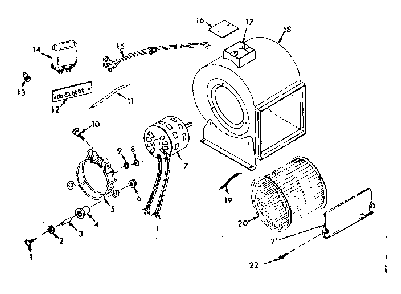 H-q blower assembly Diagram and Parts List for 867769162  Frigidaire Air Conditioner