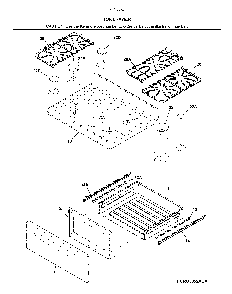 Top/drawer Diagram and Parts List for 79074529910  Kenmore Range