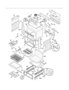 Body Diagram and Parts List for FFES3027LSD  Frigidaire Range