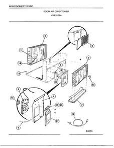 Room Air Conditioner Page 3 Diagram and Parts List for 5129A  Frigidaire Air Conditioner