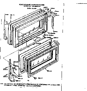 Door Parts Diagram and Parts List for 5648598510  Kenmore Microwave