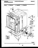 TUB AND FRAME PARTS Diagram and Parts List for FDB898RBB0  Frigidaire Dishwasher