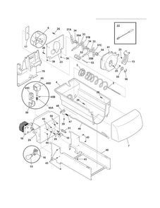 Ice Container Diagram and Parts List for E23CS78HPS6  Electrolux Refrigerator