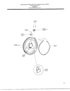 Heater Housing, Coil And Parts Diagram and Parts List for 7347A  Frigidaire Dryer