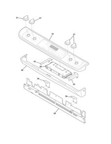 Backguard Diagram and Parts List for FGDS3065KFG  Frigidaire Range