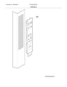 Controls Diagram and Parts List for FGHG2366PFAA  Frigidaire Refrigerator