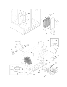 System Diagram and Parts List for FGHC2331PF0  Frigidaire Refrigerator