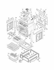Body Diagram and Parts List for 79042531310  Kenmore Range