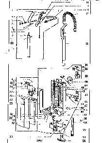 Filter Bag Housing And Handle Diagram and Parts List for 11931015790  Kenmore Canister Vacuum
