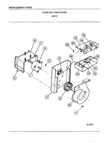 Room Air Conditioner Page 3 Diagram and Parts List for 5057D  Frigidaire Air Conditioner