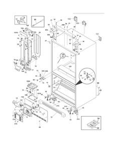 Cabinet Diagram and Parts List for FGHB2846LF8  Frigidaire Refrigerator