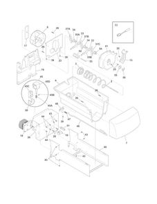 Ice Container Diagram and Parts List for FPHS2699PF2  Frigidaire Refrigerator