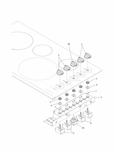 Control Panel Diagram and Parts List for 79045302410  Kenmore Cooktop